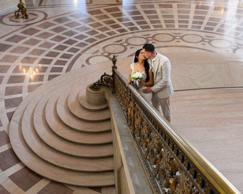 Grand Staircase at City Hall - Wedding Picture
